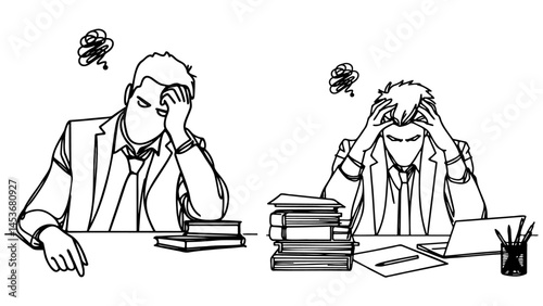 Business People Frustrated at Work.