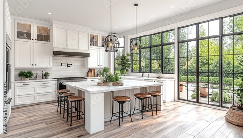 Wallpaper Mural Spacious, modern kitchen with an open layout and natural light. Torontodigital.ca