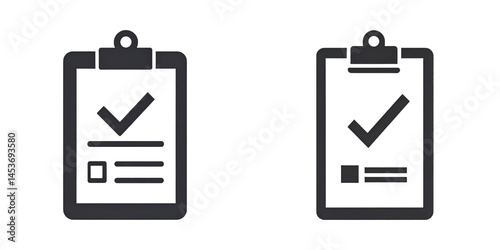 Two checklist clipboards with checkmarks and lines indicating completed tasks.