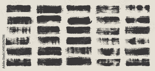 Grunge brush strokes, lines, ink smudges, hand-drawn scribble shapes. Handmade sketchy marks, acrylic stains, charcoal streaks. Paint textures, dry brush effect. Marker underline. Vector illustration