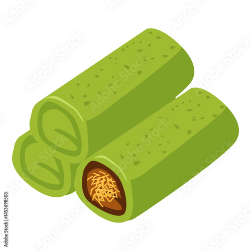 Traditional Dadar Gulung Coconut Roll