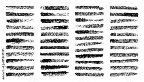 Grunge brush strokes, lines, ink smudges, hand-drawn scribble shapes. Handmade sketchy marks, acrylic stains, charcoal streaks. Paint textures, dry brush effect. Marker underline. Vector illustration