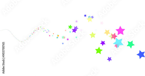 Obraz na płótnie Colorful Stars Confetti Png Shape Transparent Background w salonie
