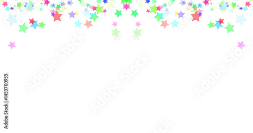 Obraz na płótnie Colorful Stars Confetti Png Shape Transparent Background w salonie