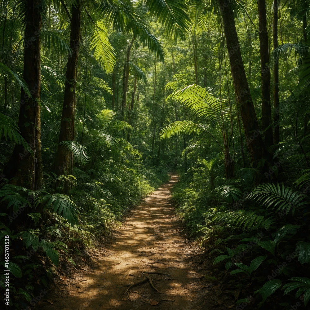 A serene and idyllic forest landscape with a gentle stream running through it, surrounded by lush greenery and towering trees. A serene and idyllic forest landscape with a gentle stream running through it, surrounded by lush greenery and towering trees.