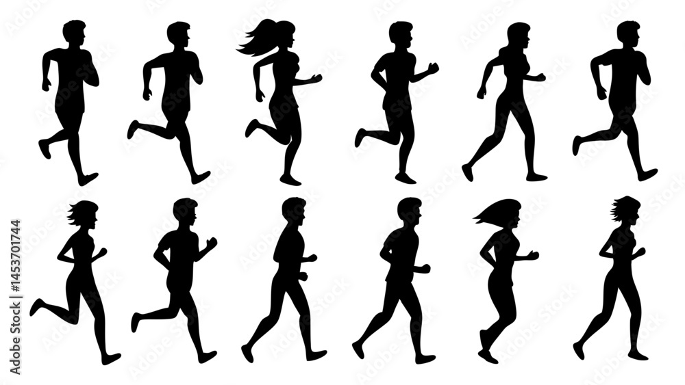 vector silhouettes of people vector silhouettes of people
