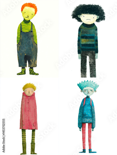 children in a green t shirt