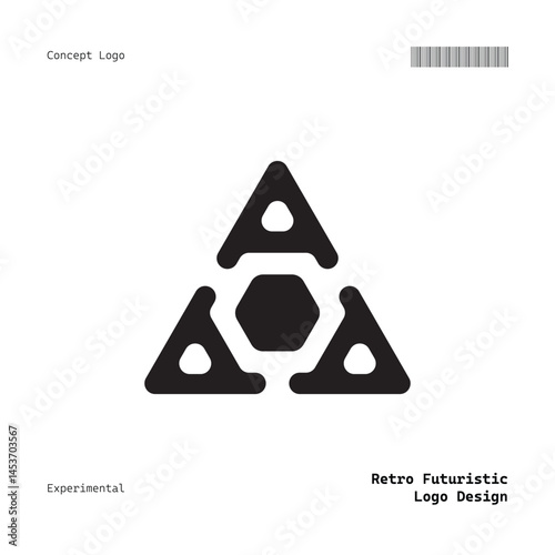 Retro Futuristic Minimalist Logo Design For Clothing Brand, Fashion, Poster, Music, Templates and etc