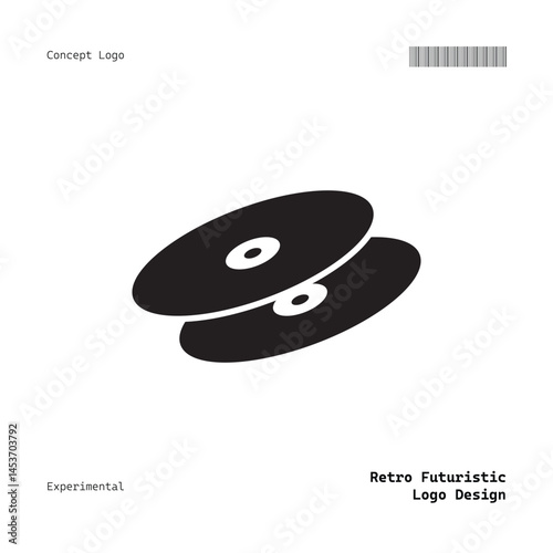 Retro Futuristic Minimalist Logo Design For Clothing Brand, Fashion, Poster, Music, Templates and etc