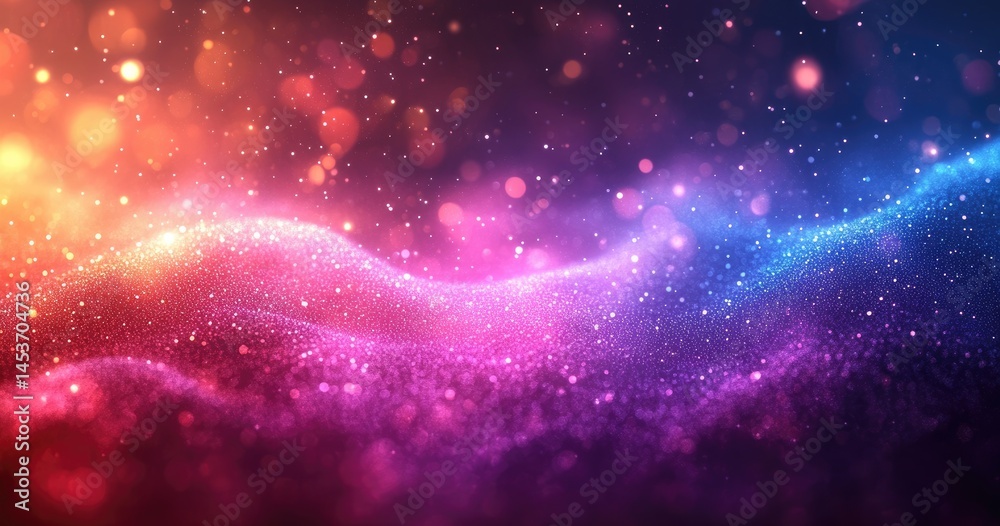 Colorful abstract digital design with flowing particles. Colorful abstract digital design with flowing particles.