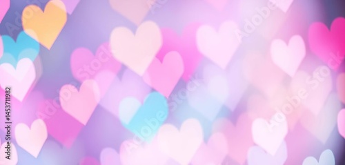 Abstract swirling heart shapes, pastel colors, soft focus, bokeh, design, bokeh lights