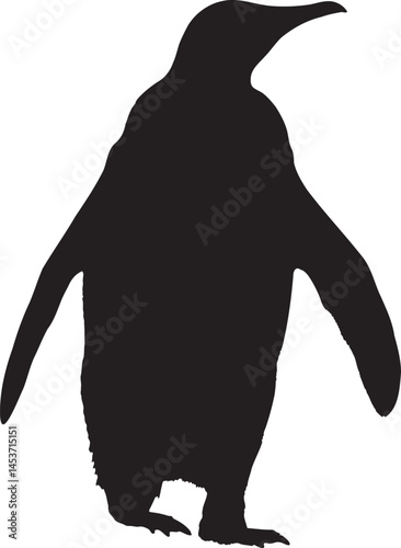Penguin silhouette. Flightless bird vector. Antarctic wildlife. Adobe Illustrator Artwork