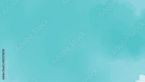 Teal watercolor background. Calm ocean color blend in abstract wash design.