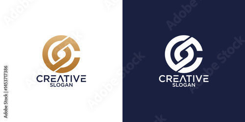 initials sc abstract monogram logo vector design