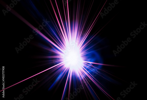 stars, explosion of sparks from an electrical short circuit..