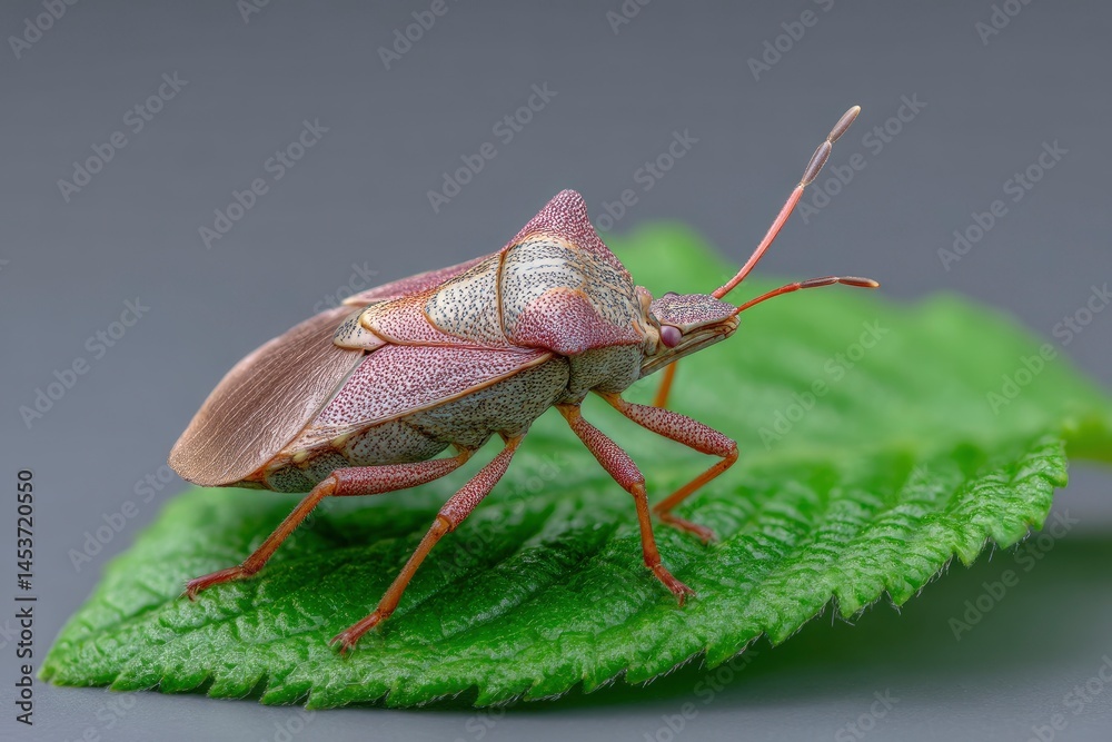 Naklejka premium Shield Bug on Leaf