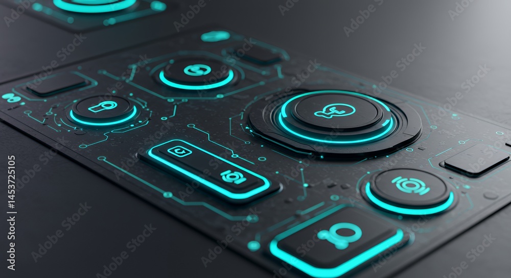 Futuristic Control Panel: Advanced Technology Interface Design Futuristic Control Panel: Advanced Technology Interface Design