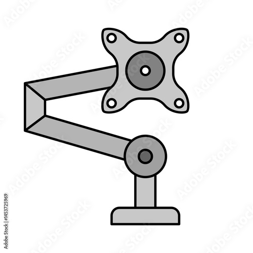 Flat design monitor arm icon. Vector.