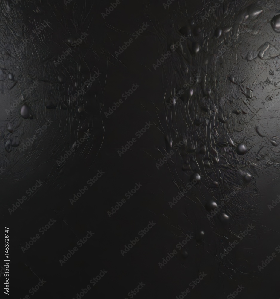 Fototapeta premium Polished ebony leather, micro-texture visible, abstract art, shiny, smooth