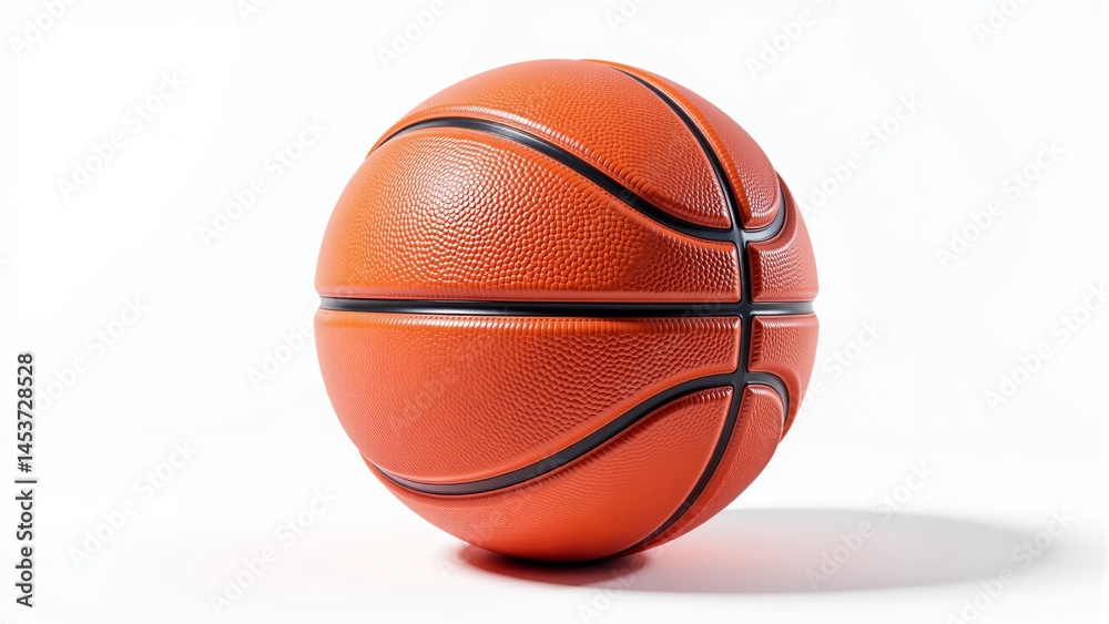 Fototapeta premium Isolated Orange Basketball Ball On White