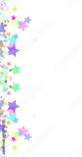 Obraz na płótnie Colorful Stars Confetti Png Shape Transparent Background w salonie