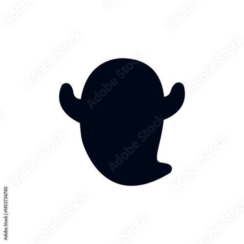 Funny ghost emoji vector boo spooky halloween chat symbol sign icon illustration