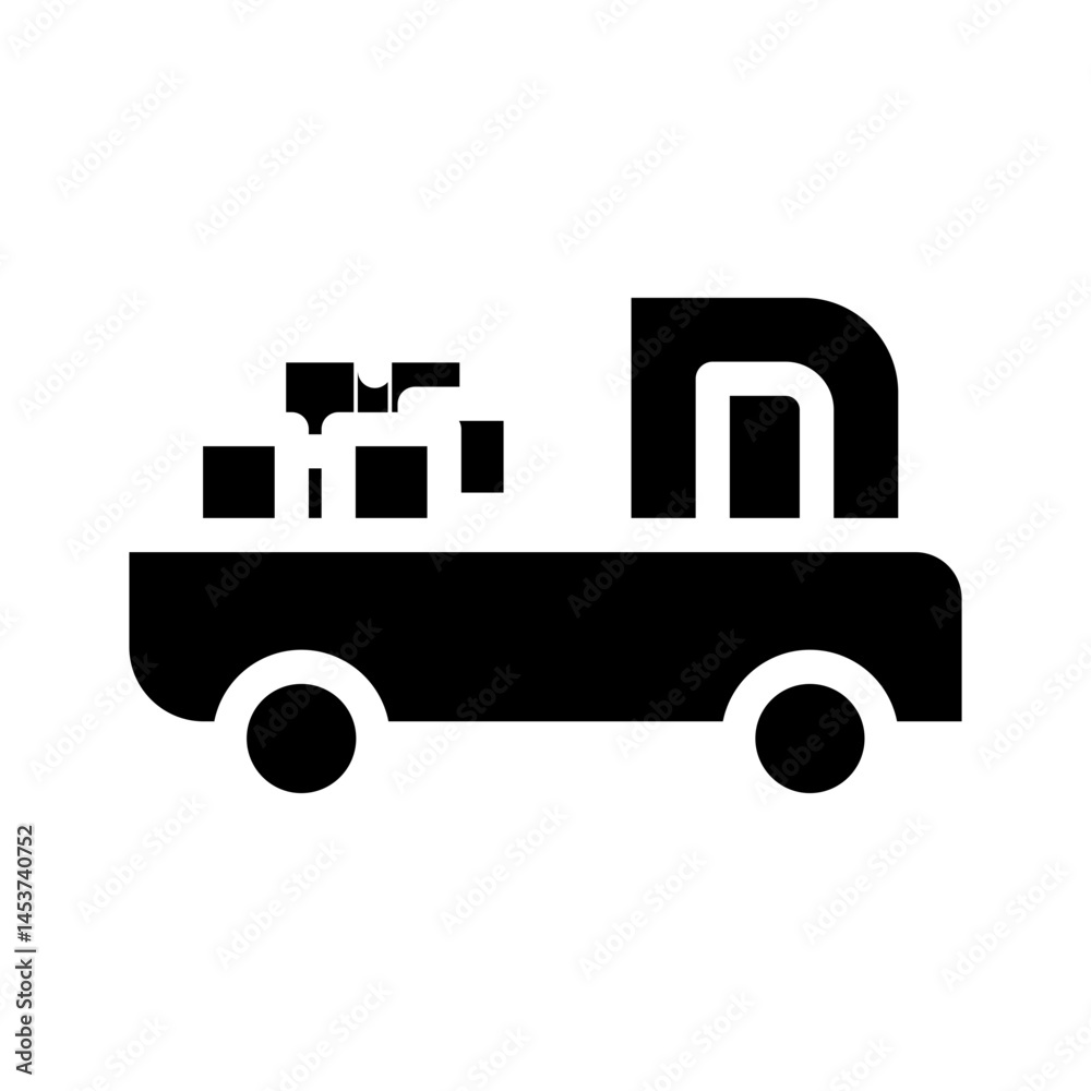 Fototapeta premium delivery glyph icon