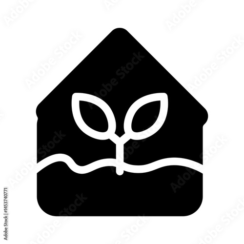 greenhouse glyph icon