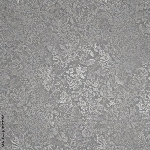 Intricate silver lace leaf wallpaper  Elegant seamless pattern with delicate texture , home, interior, surface