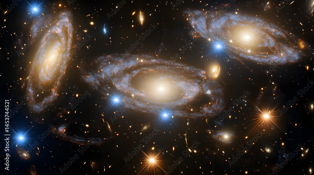 Obraz premium Intricate cosmic structures in deep space.