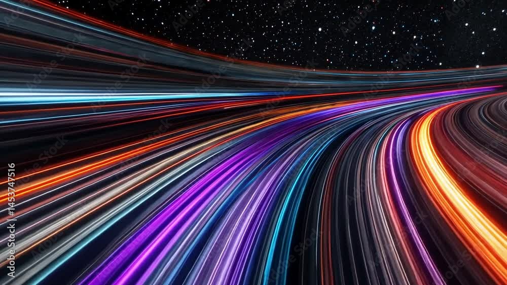 Futuristic light streaks through space create an abstract and modern background Futuristic light streaks through space create an abstract and modern background
