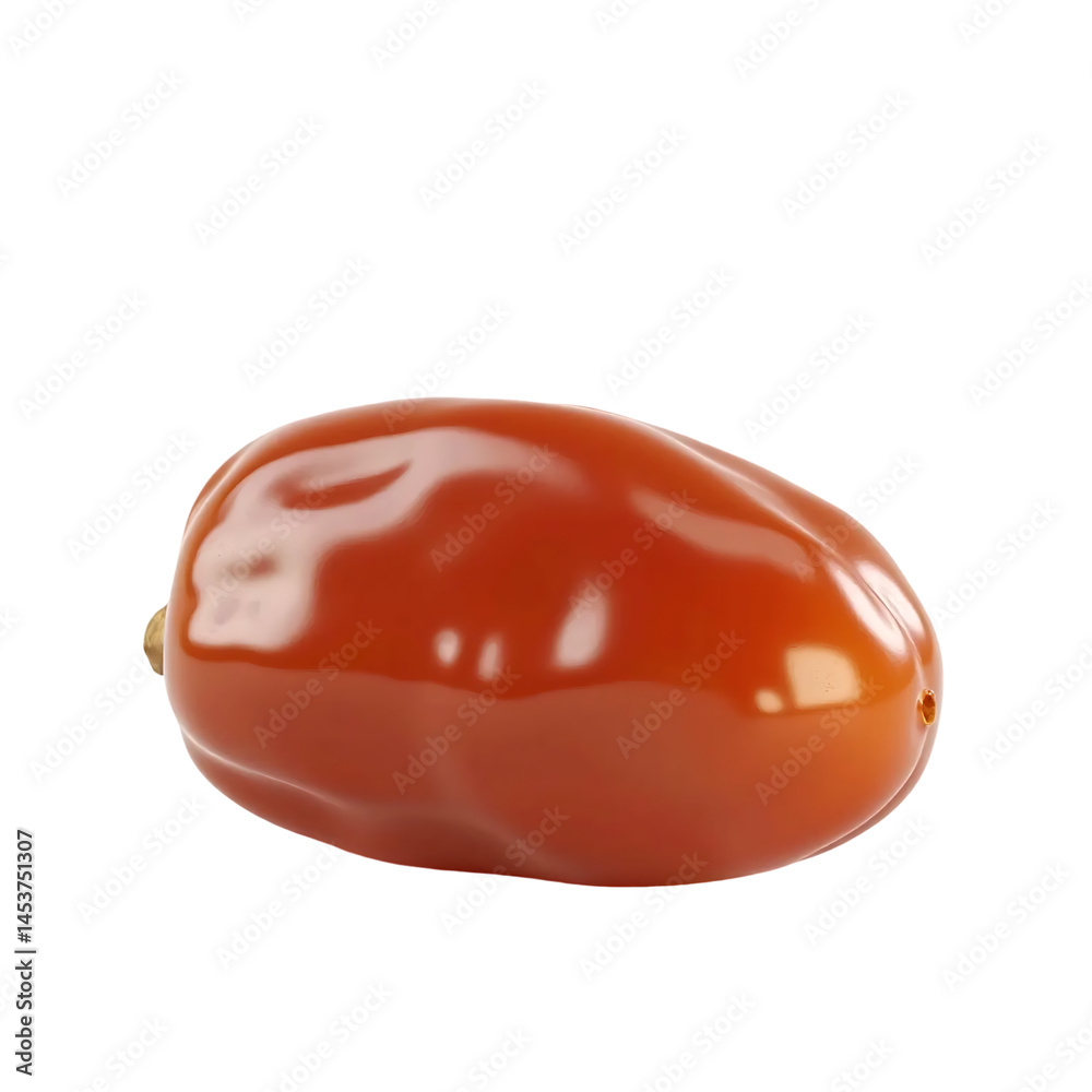 Shiny Red Roma Tomato, Isolated on Black Background Shiny Red Roma Tomato, Isolated on Black Background