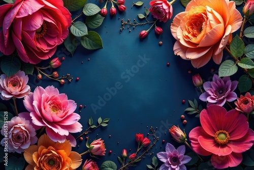 Intricate blooms woven in rich hues, lush textures , winter, spring, antique