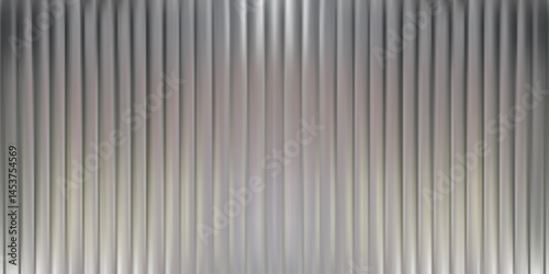 Glass pattern texture effect. Holograph ice reed metal. Abstract 3d ribbed line gradient. Fluted laser ripple striations. Silver light corrugated transparent wall. Seamless frosted plastic prism panel