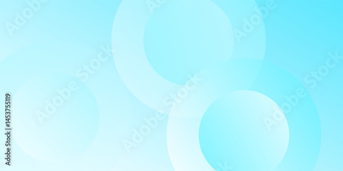 Minimalist banner background, pastel colorful, Light Blue gradations. Circle effect style geometric, abstract background. Vector Illustration
