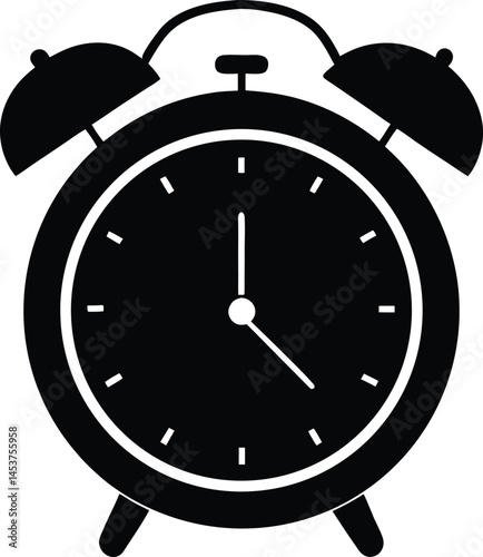 alarm clock ringing on white background