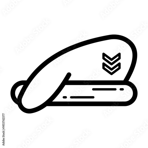 Military Hat Lineart