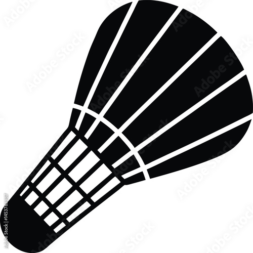badminton shuttlecock on white background 