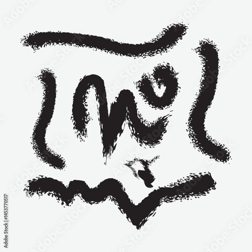 Black Brush Stroke Effect, Textured & High-Quality