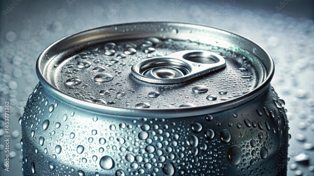 A glass can with a thick layer of condensed moisture on its surface A glass can with a thick layer of condensed moisture on its surface