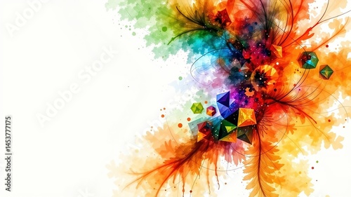 Obraz na płótnie Colorful Watercolor Abstract Background Design for Print w salonie