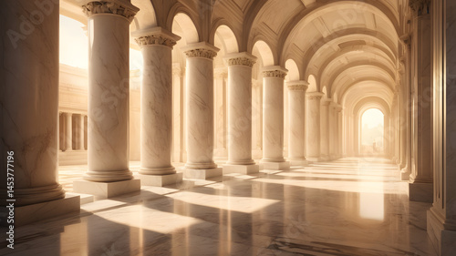 colonnade in the cathedral of st john the baptist