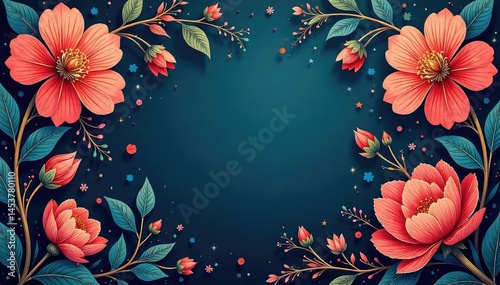 Intricate floral motif with delicate lines and leaves , floral, soft