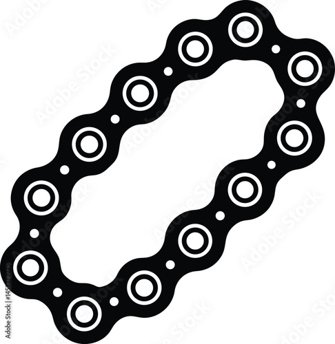 bicycle chain on white background