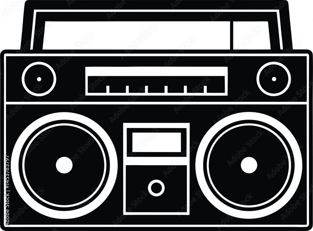 Obraz premium boombox on white background