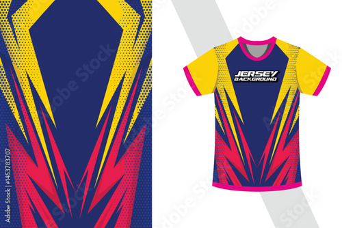  sports shirt jersey design template in blue color combinations vector EPS 10