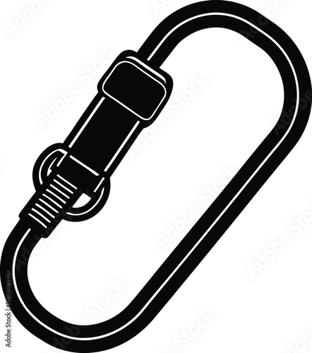 carabiner clip on white background  .eps