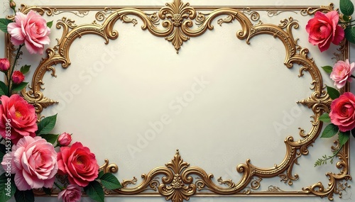 Intricate floral damask, elegant scrollwork and acanthus leaves, elegant, decor, design element