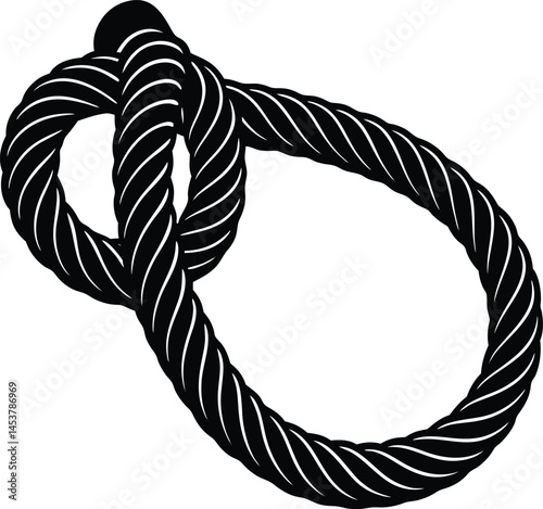 climbing rope coiled on white background  .eps