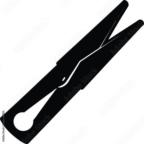 clothespin on white background  .eps